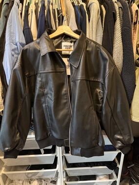 Princess Polly goldsmith faux leather bomber jacket